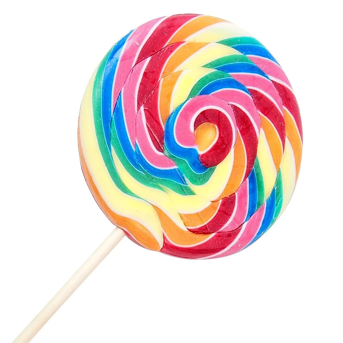 Regenbogen-Spiral-Lolli (50g, 7 cm Durchmesser) 1