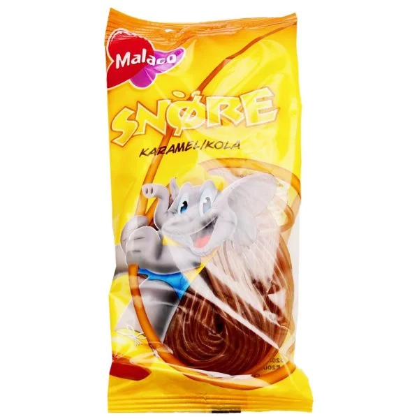 Malaco Snöre Karamel/Kola (94g)