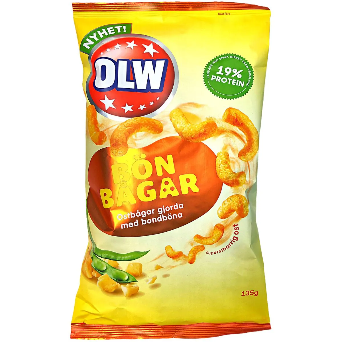 7340005405268-1 OLW Bönbågar Ost (135g)