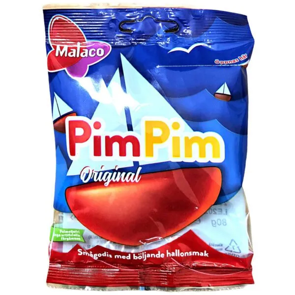 Malaco Pim Pim - Original Himbeer-Geschmack (95g)