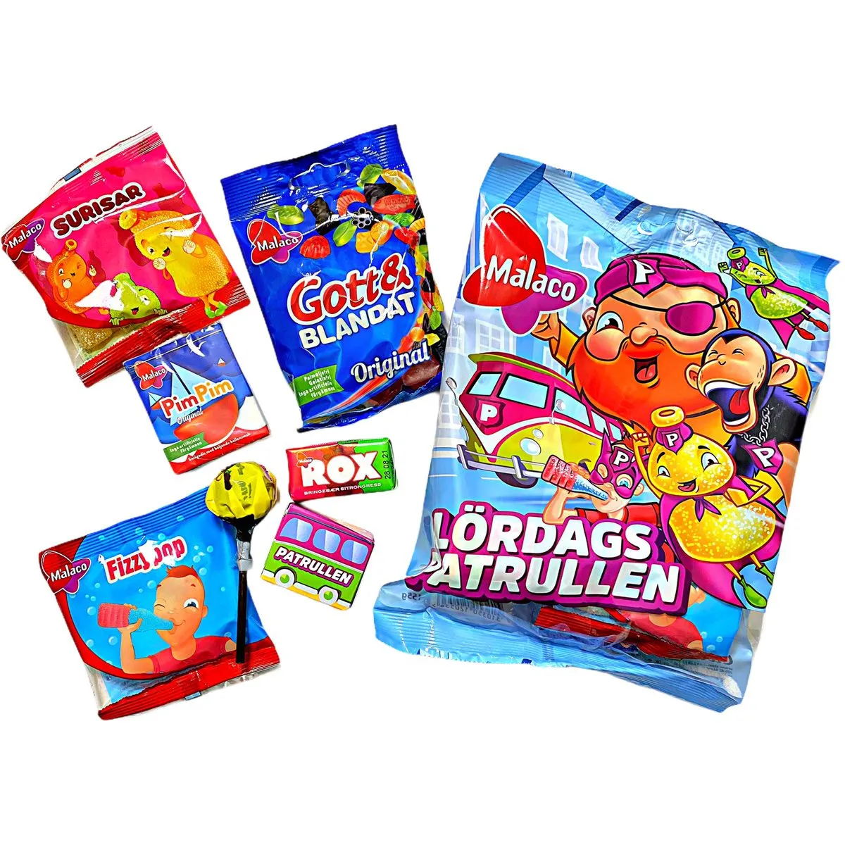 7310350120536-1 Malaco Lördagspatrullen (155g)