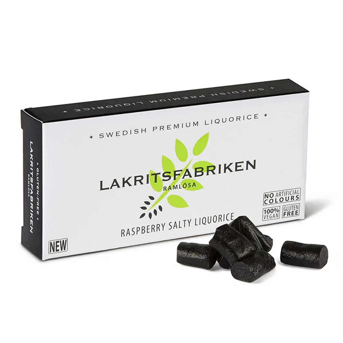 7350059552078-1 Lakritsfabriken Lakritz Himbeer / salzig - Premium Liquorice Salty Raspberry (40g)
