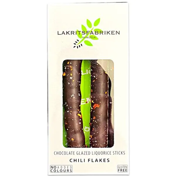 Lakritsfabriken Lakritz-Sticks - Liquorice Sticks Chili Flakes (45g)