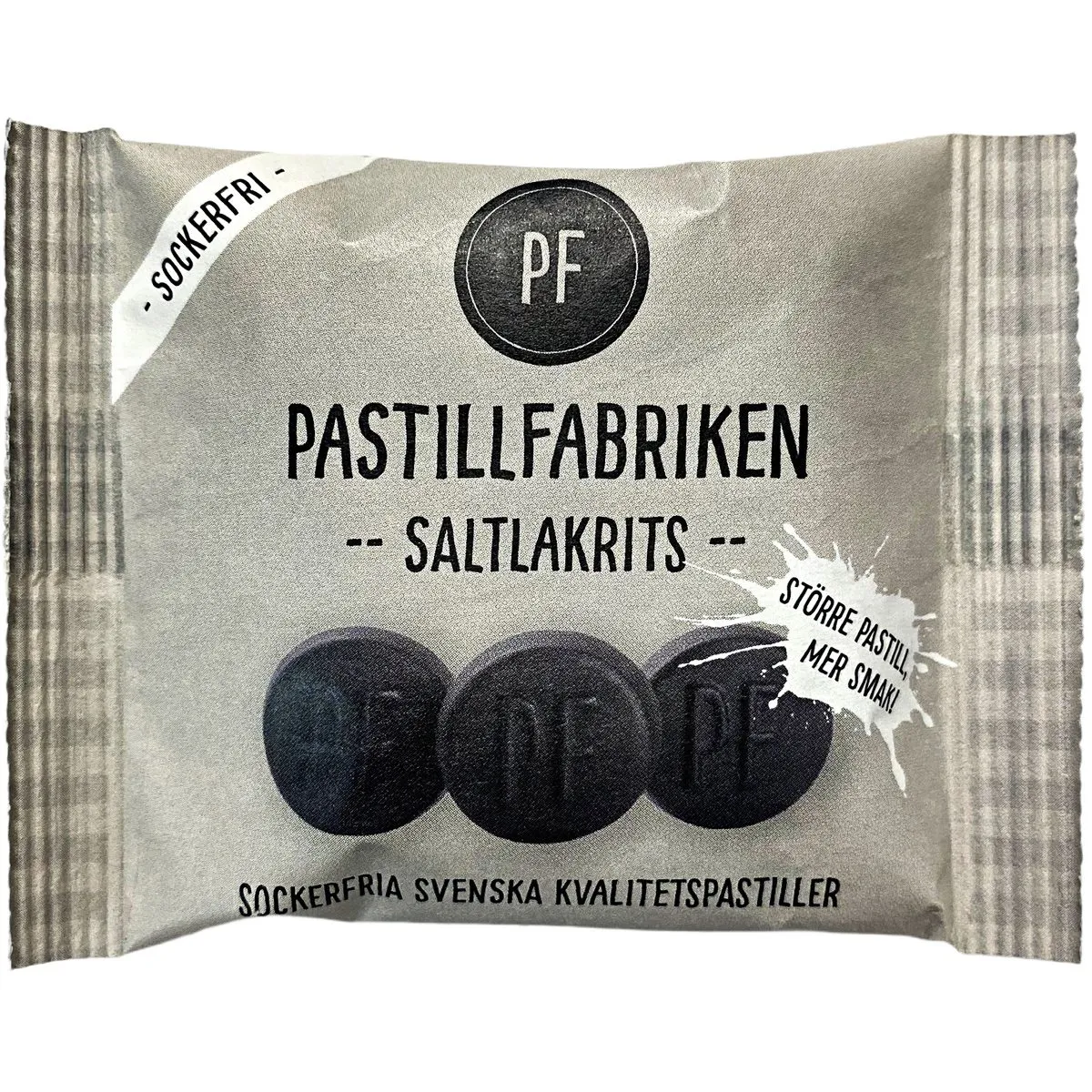 7350085903103-1 Pastillfabriken Saltlakrits - Salzlakritzpastillen (25g)