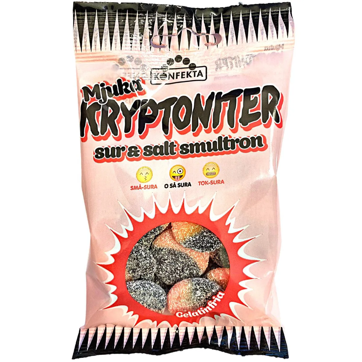 7314661124955KON-1 Kryptoniter Mjuka sur&salt smultron - Sauer & salzig mit Walderdbeere (60g)