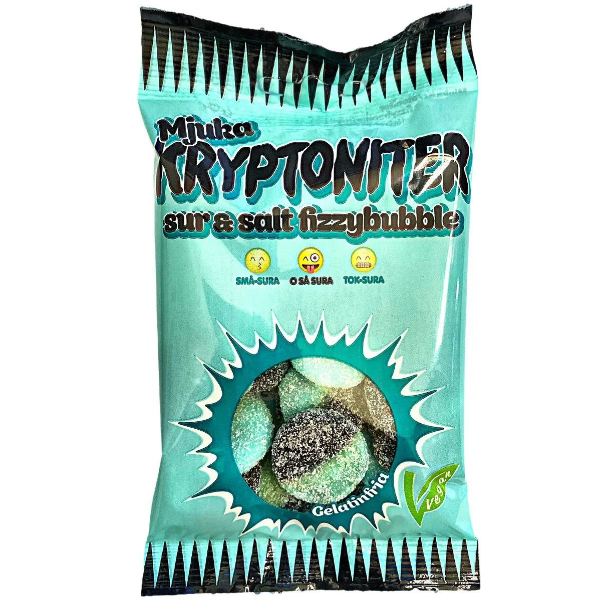 7314661124993KON-1 Kryptoniter Mjuka sur&salt fizzybubble - Sauer & salzig mit Kaugummigeschmack (60g)