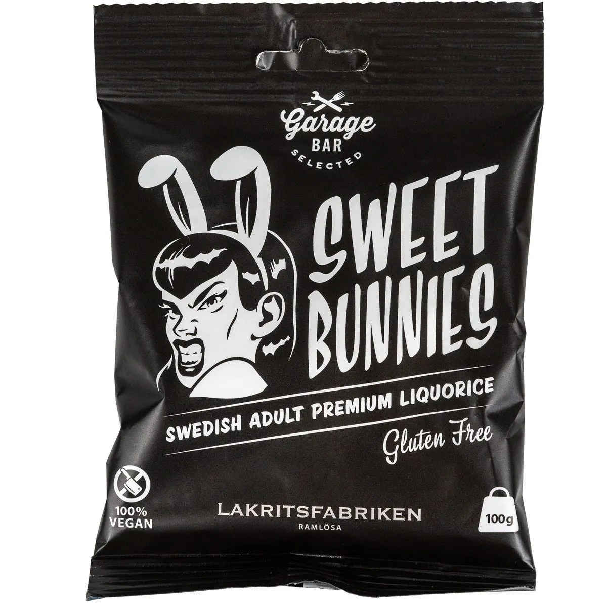7350059554935LF-1 Lakritsfabriken Sweet Bunnies Lakritz / Vegan (100g)