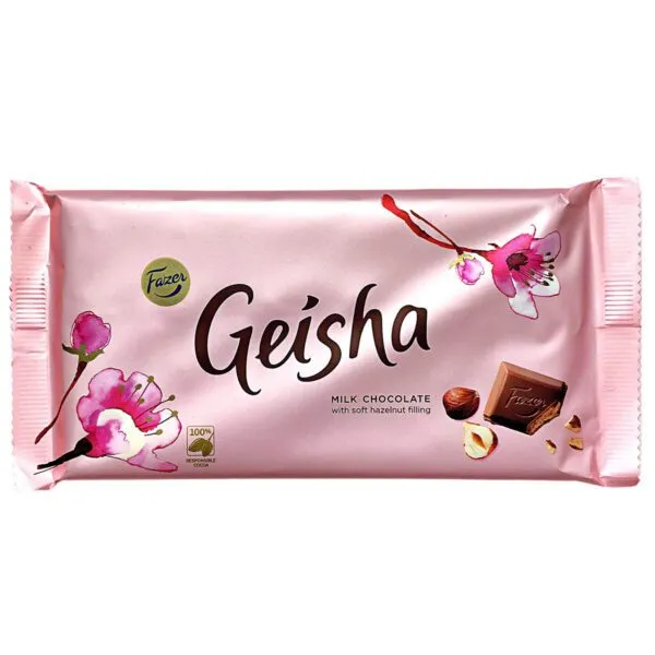 Fazer Geisha Milchshokolade mit Haselnuss-Füllung (121g)