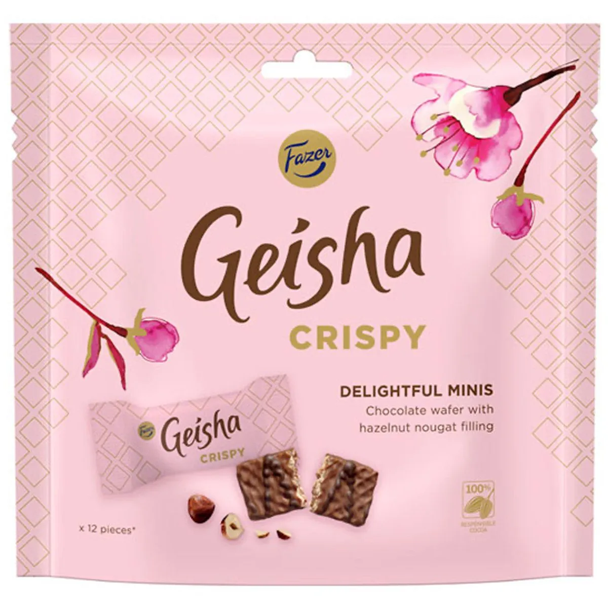 6416453083639FA-1 Fazer Geisha Crispy Minis (120g - 11 Stück im Beutel)