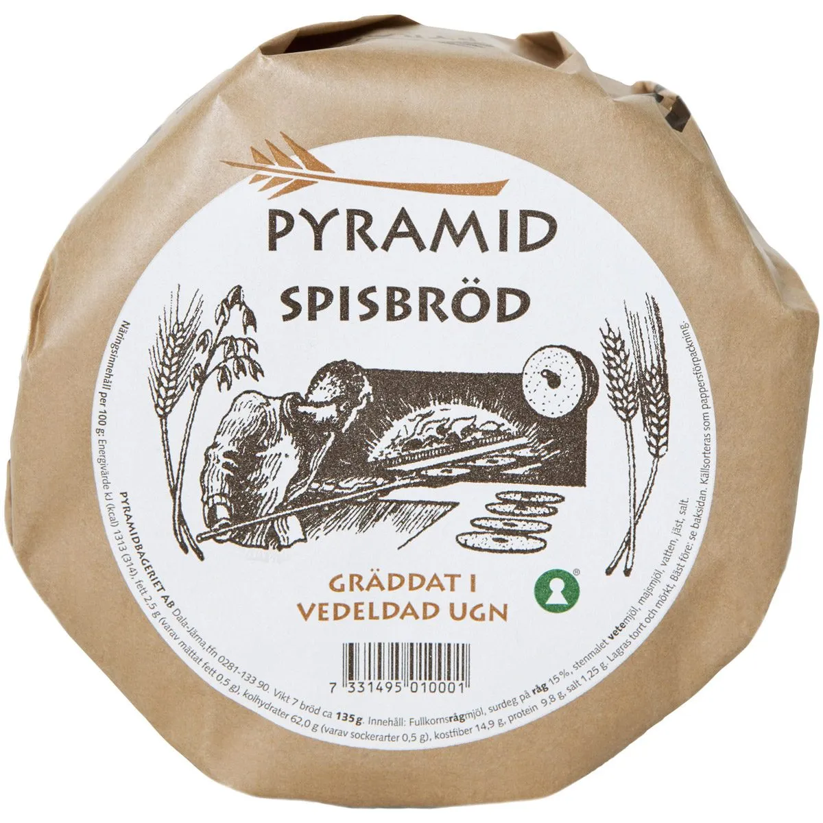 7331495111111PY-1 Pyramid Spisbröd / Pyramidbageriet Spisknäckebrot (135g)