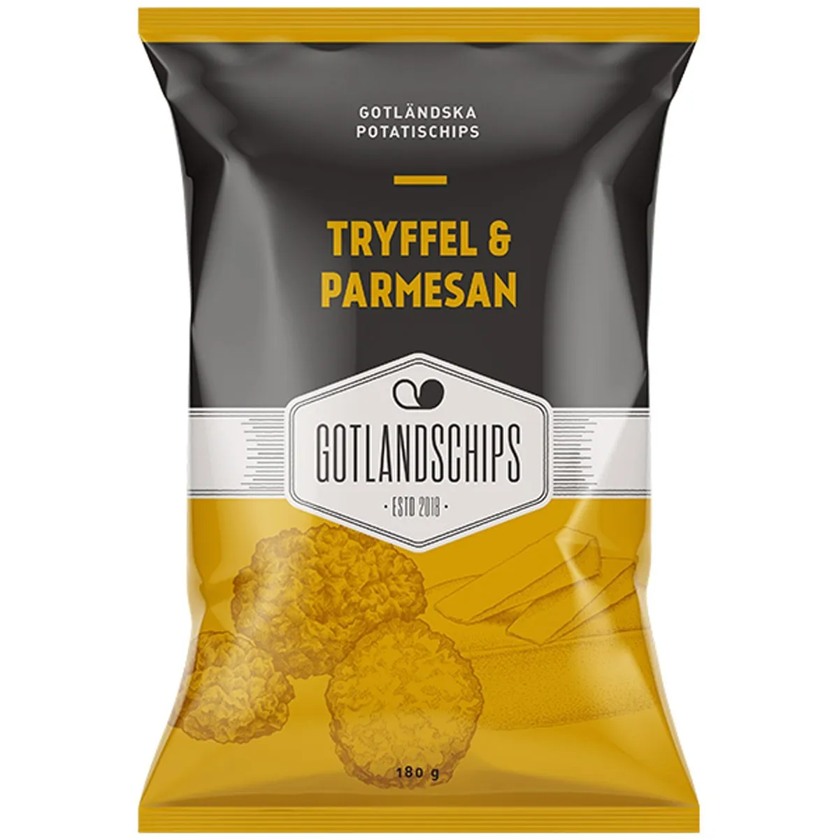 7350109270082GO-1 Gotlandschips Tryffel & Parmesan (180g)