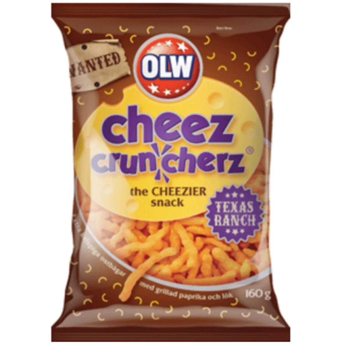 7340005404964OLW-1 OLW Cheez Cruncherz (160g)