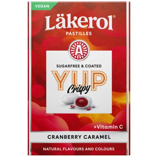 Läkerol Yup Crispy Cranberry Caramel (40g)