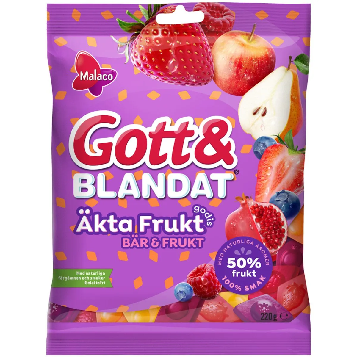 7310350133758GB-1 Malaco Gott & Blandat Äkta frukt - Beeren & Früchte (100g)