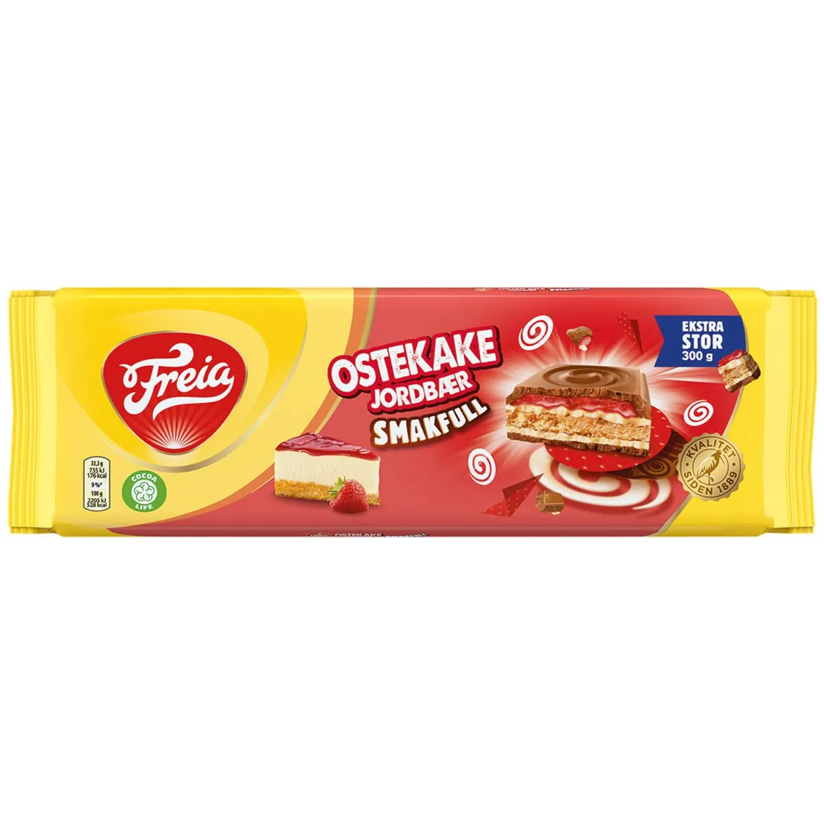 7622210667007FR-1 Freia Smakfull Ostekake Jordbær XXL (300g)