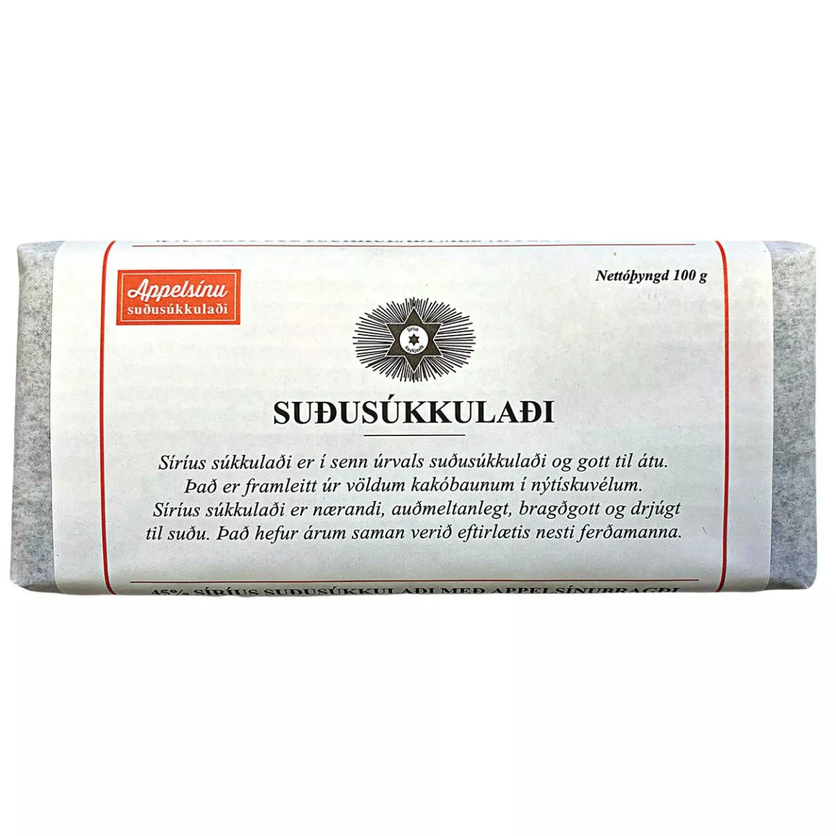 Noi Sirius sudu sukkuladi - Konsum Schokolade Orange 45% Kakao (100g) 1