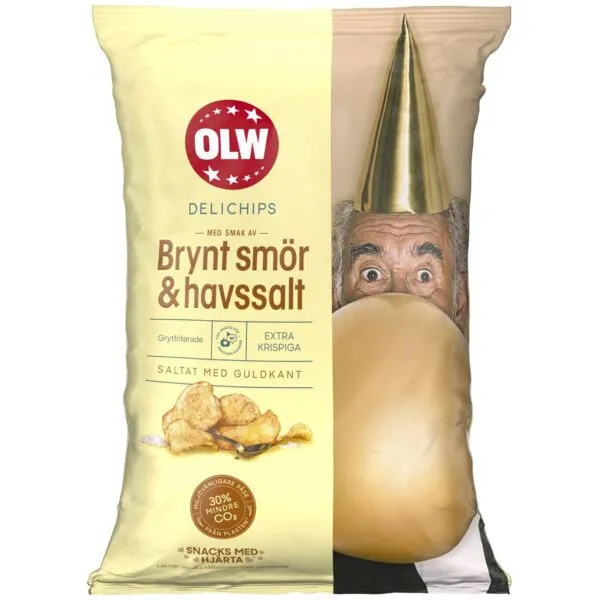 OLW Delichips Brynt smör & Havssalt - Butter und Meersalz (150g)