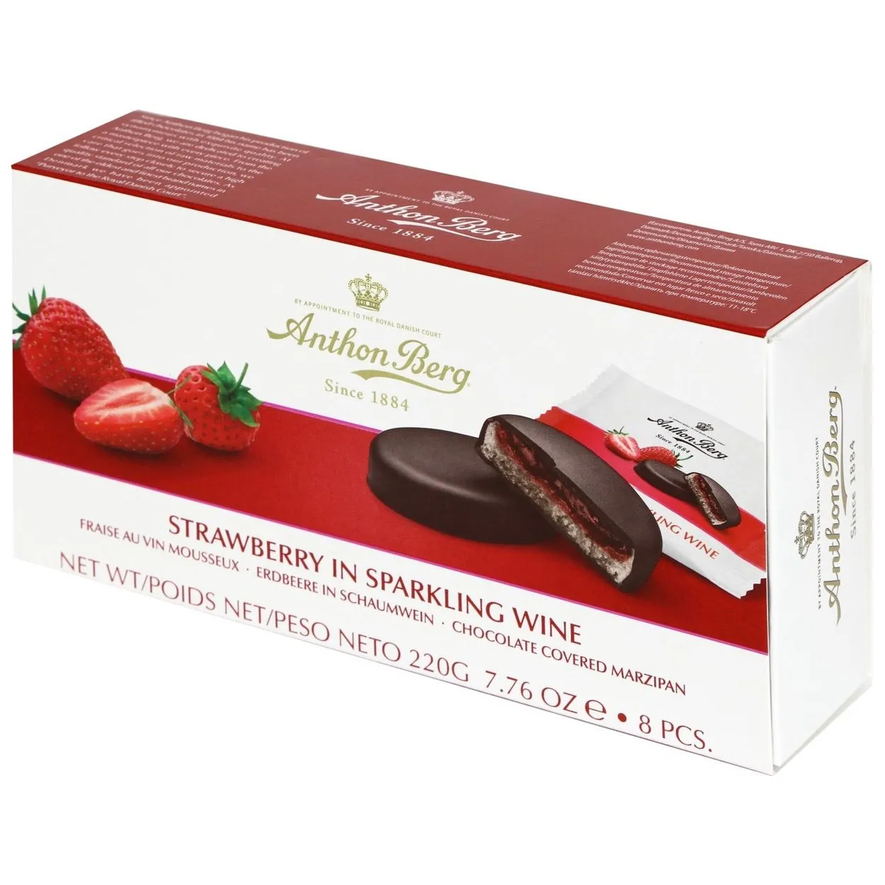 5774540984056AB-1 Anthon Berg Strawberry in Sparkling Wine (220g)