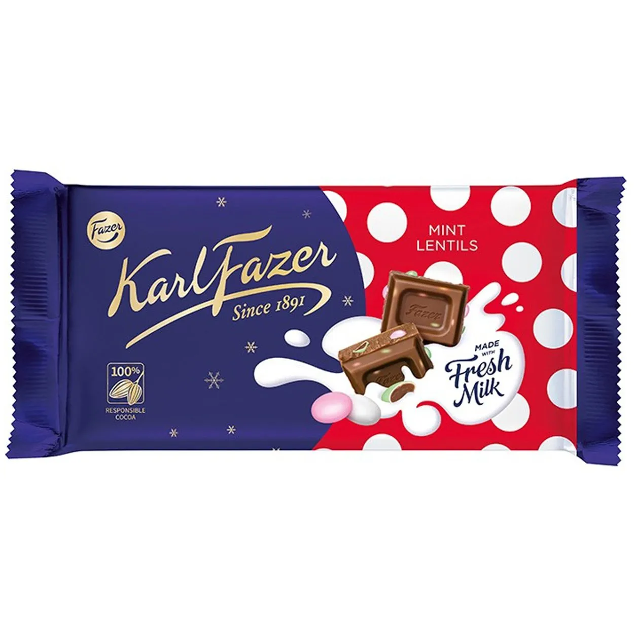 6416453014251FA-1 Fazer Chokladkaka Mint Lentils (145g)