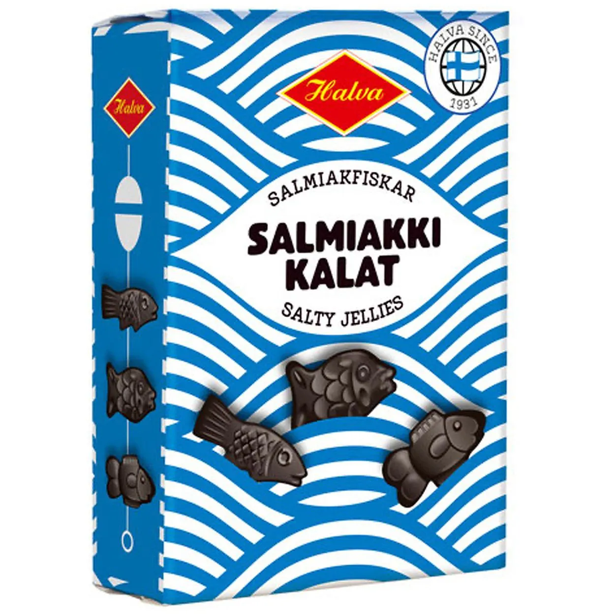 6420900004054HAL-1 Halva Salmiakki Kalat Box - Salmiakfiskar (230g)