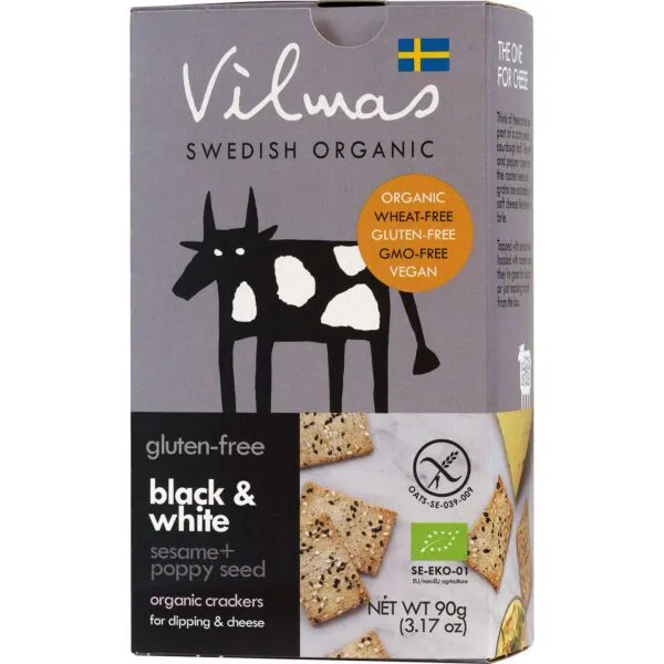Vilmas Black & white ORGANIC-Cracker, glutenfrei (90g)