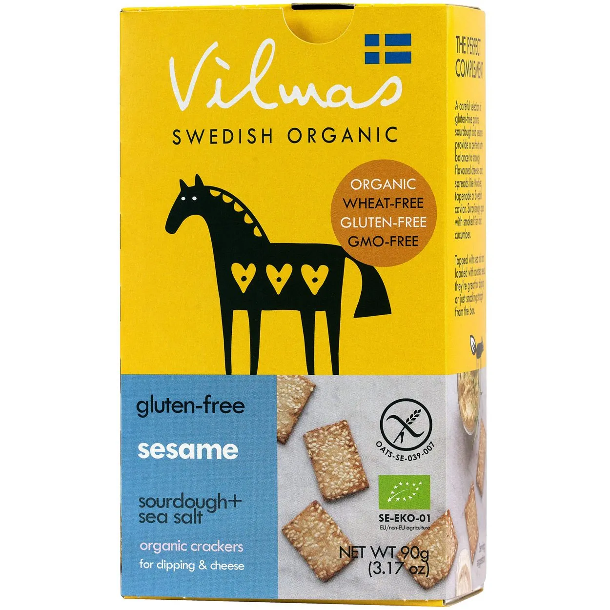 7350017542127VIL-1 Vilmas ORGANIC-Cracker mit Sesam, glutenfrei (90g)