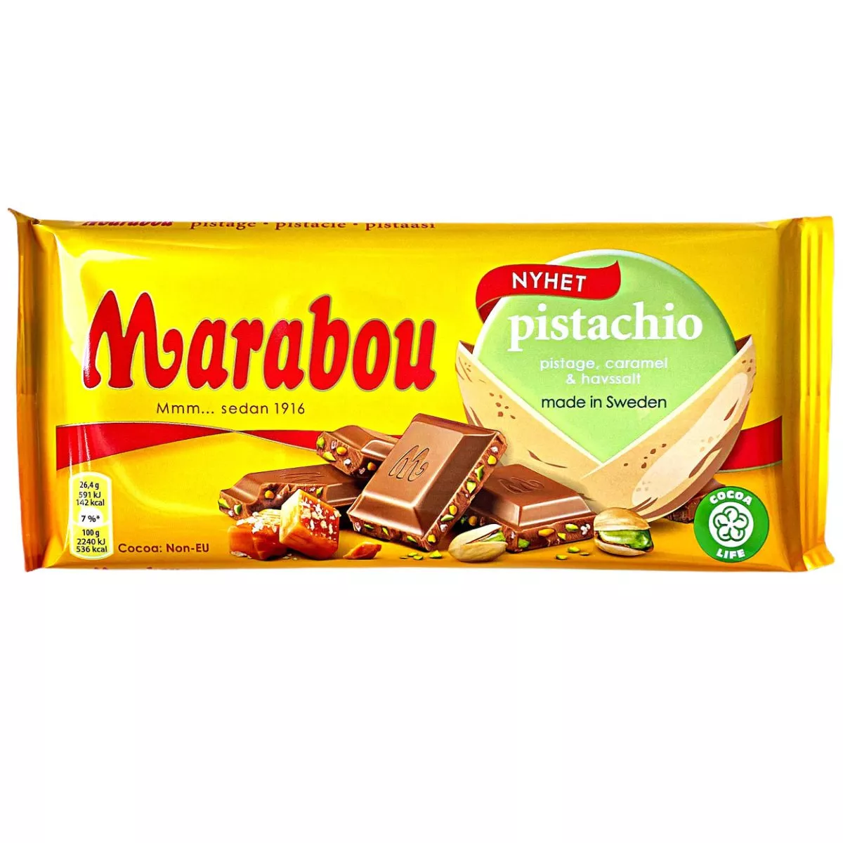 Marabou Pistachio, Caramel & Havssalt - Pistazie (185g) 1