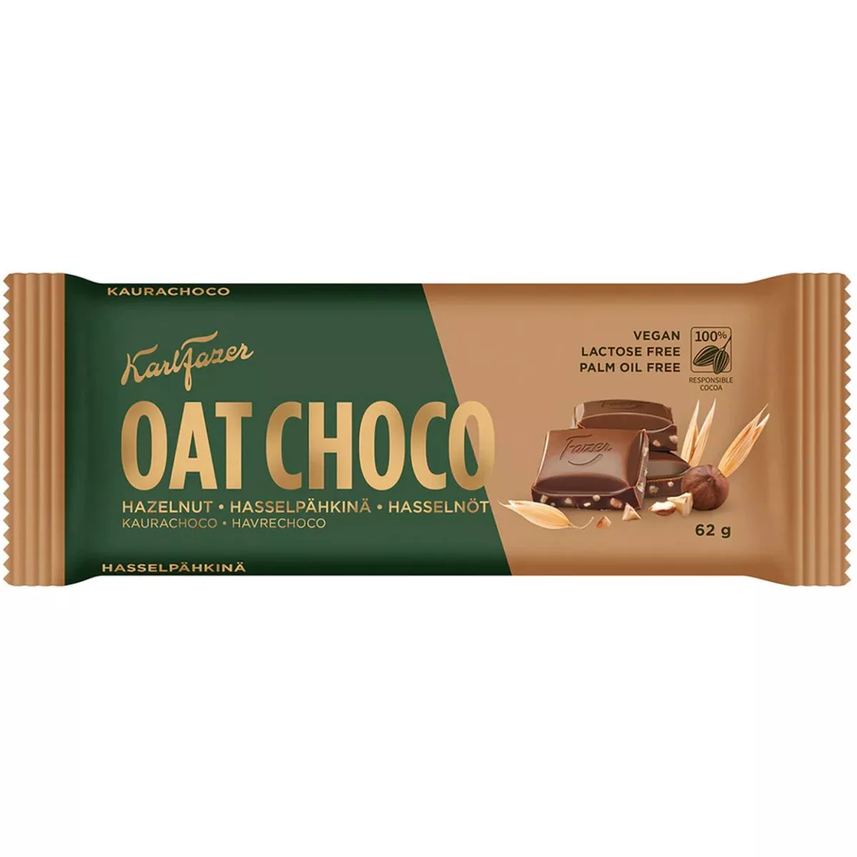 Karl Fazer Oat Choco & Hazelnuts (62g) 1