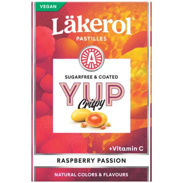 Läkerol YUP Crispy Raspberry Passion (40g)