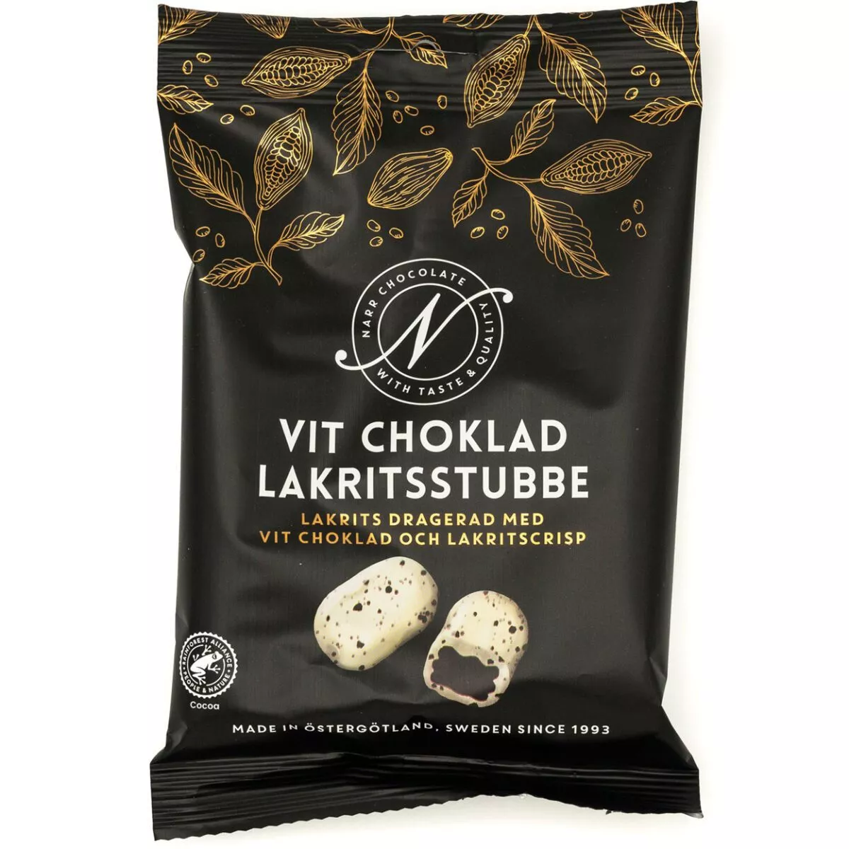 Narr Vit Choklad Lakritsstubbe (120g) 1