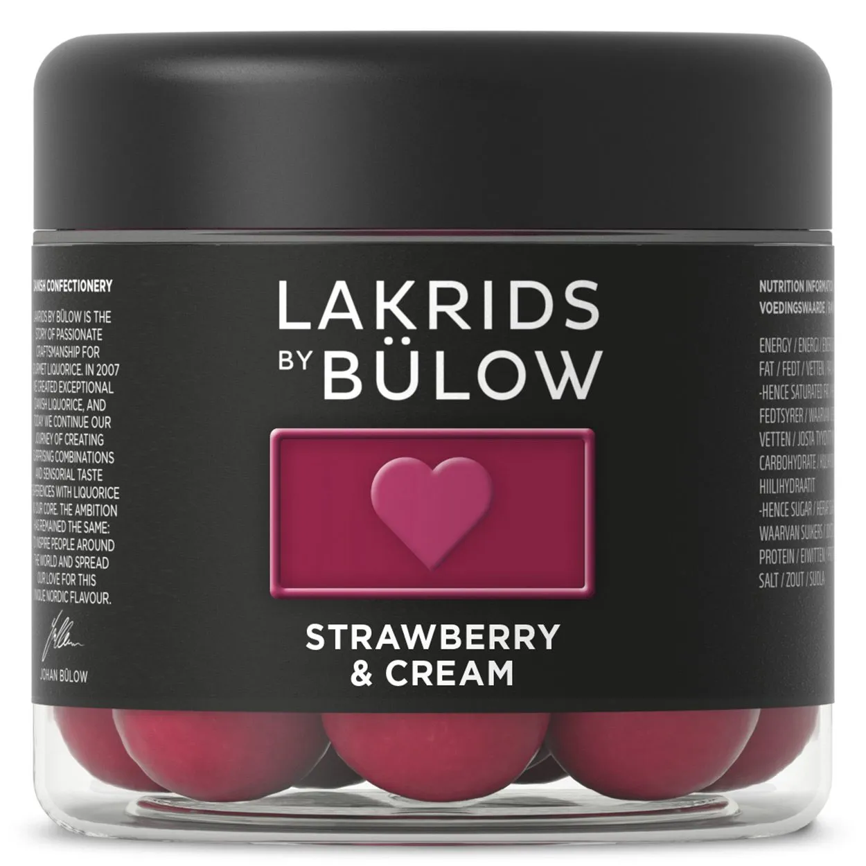 500507BULOW-1 Lakrids by Bülow - STRAWBERRY & CREAM - ERDBEER & SAHNE (125g)