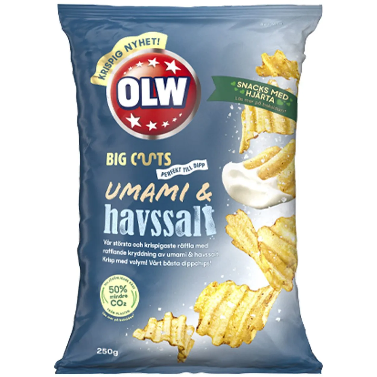 7340005406432OLW-1 OLW Big Cuts Umami & havssalt (160g)
