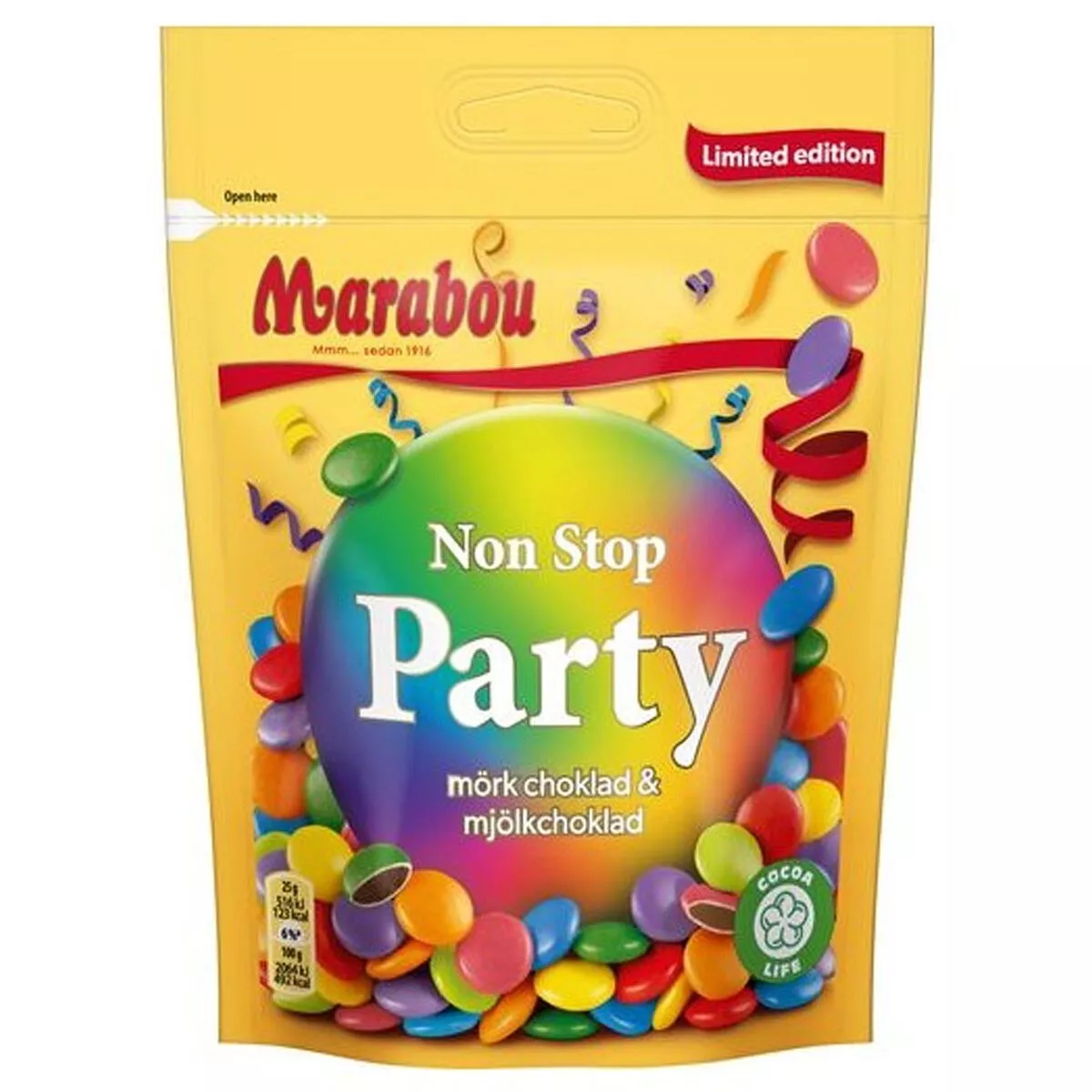 Marabou Non Stop Party - Limitierte Auflage Schokolinsen *BIG PACK* (225g) 1