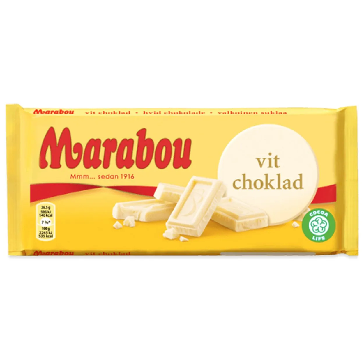 76222201384517MARA-1 Marabou vit choklad - weiße Schokolade (180g)