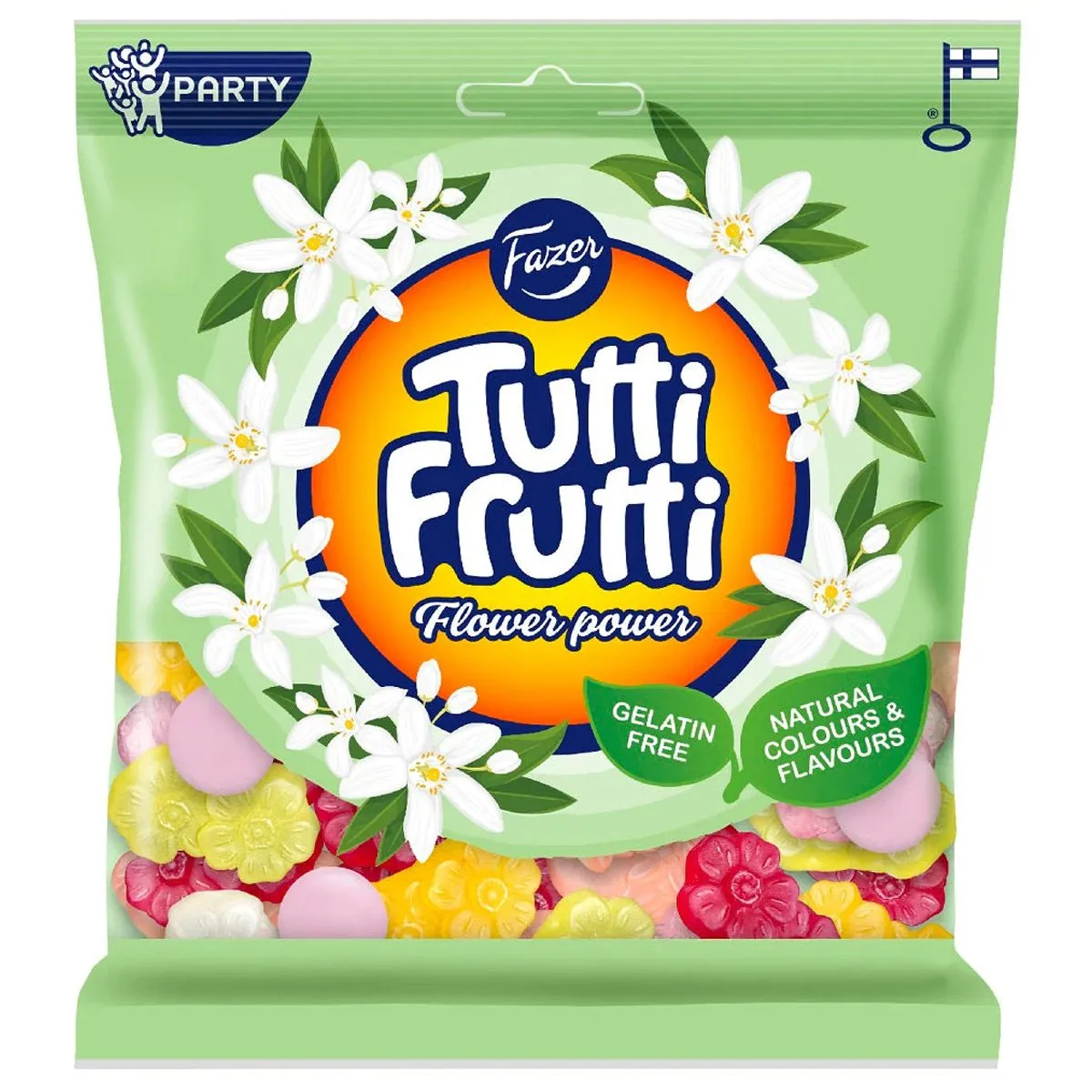 6416453049178FAZ-1 Fazer Tutti Frutti Flower Power Fruchtgummi (120g)