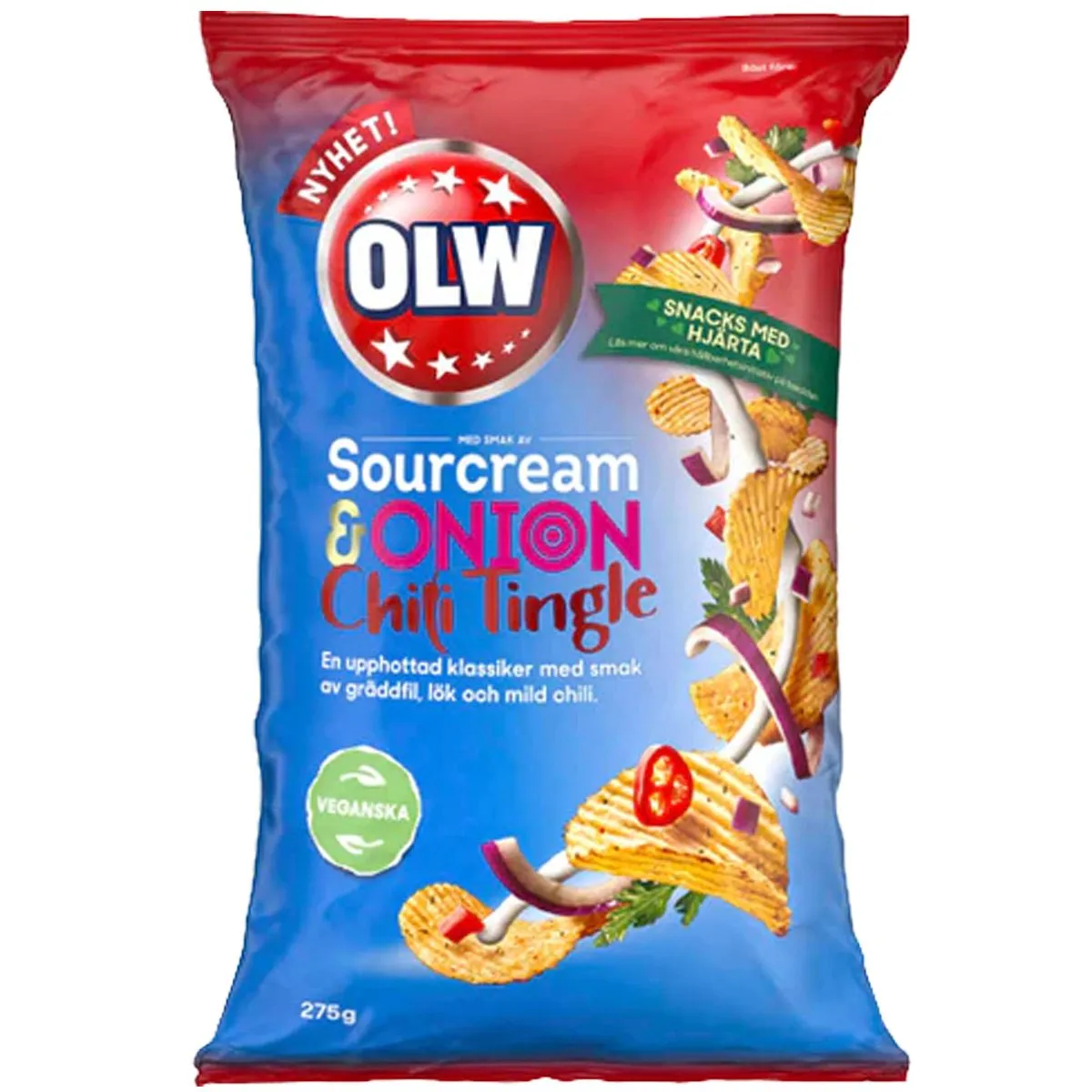 7340005406357OLW-1 OLW Sourcream & Onion Chili Tingle (175g)