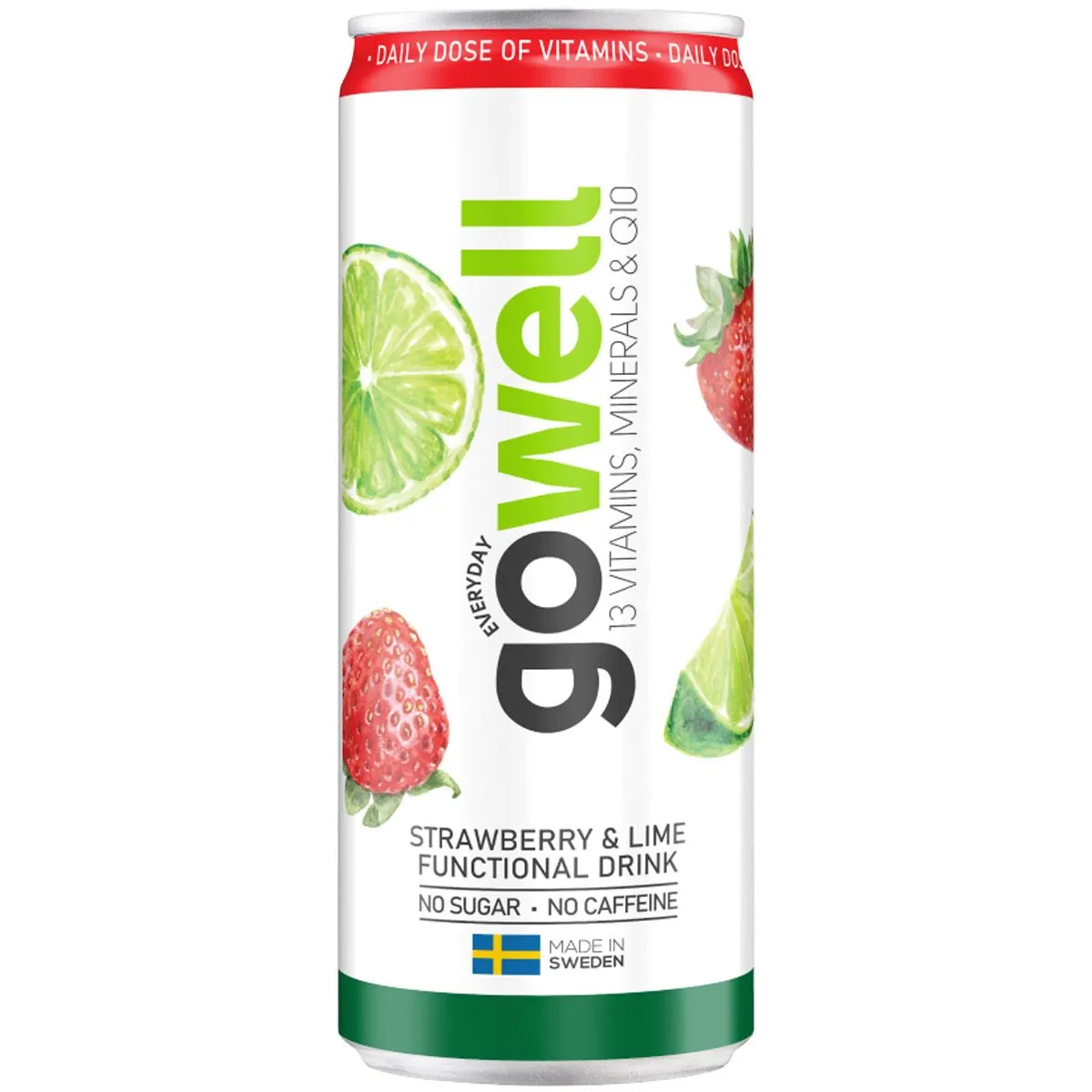 7350139071253-1 gowell - Drink - Jordgubb & Lime Vitamin Drink (330ml)