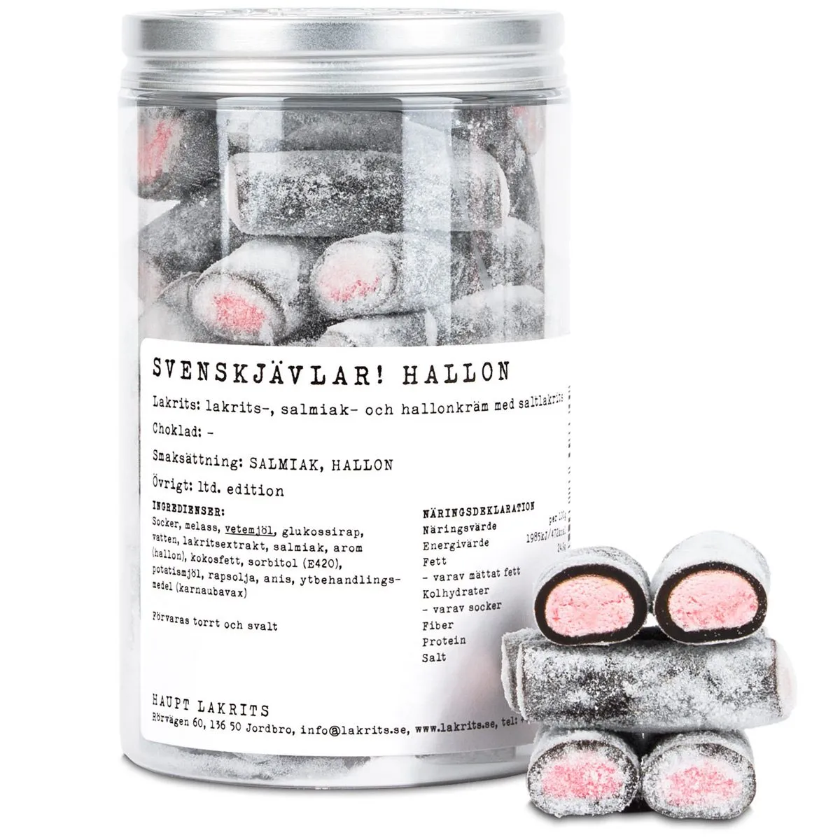7350077761831HAU-1 Haupt Lakrits Svenskjävlar Hallon (250g)