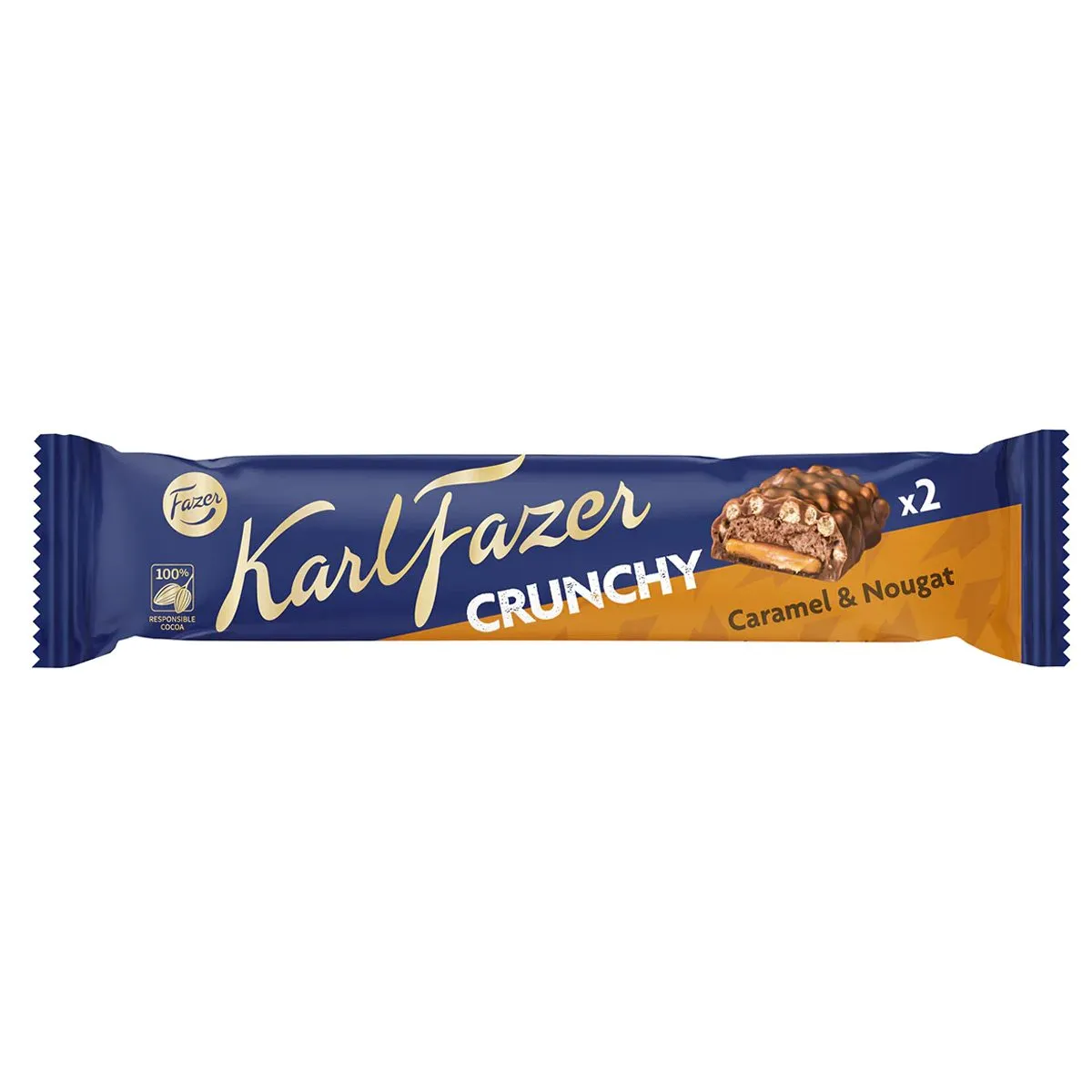 6416453017405FAZ-1 Fazer Crunchy Caramel & Nougat (55g)