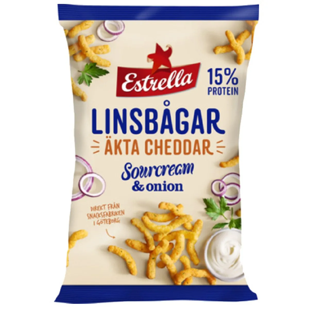 7310532113486EST-1 Estrella Linsbågar Sourcream & Onion (125g)