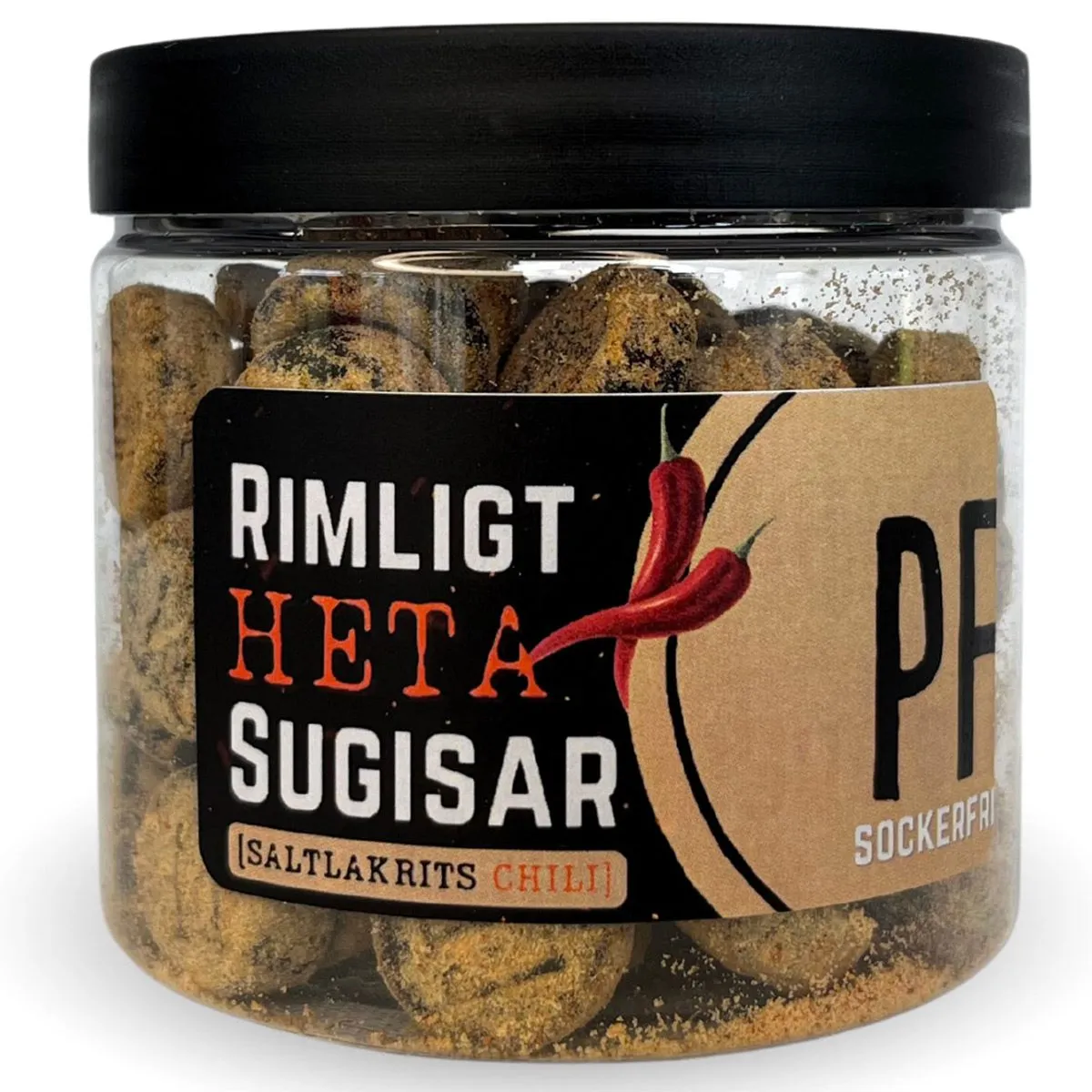 7350085901130PAS-1 Pastillfabriken Rimligt Heta Sugisar, Zuckerfrei (120g)