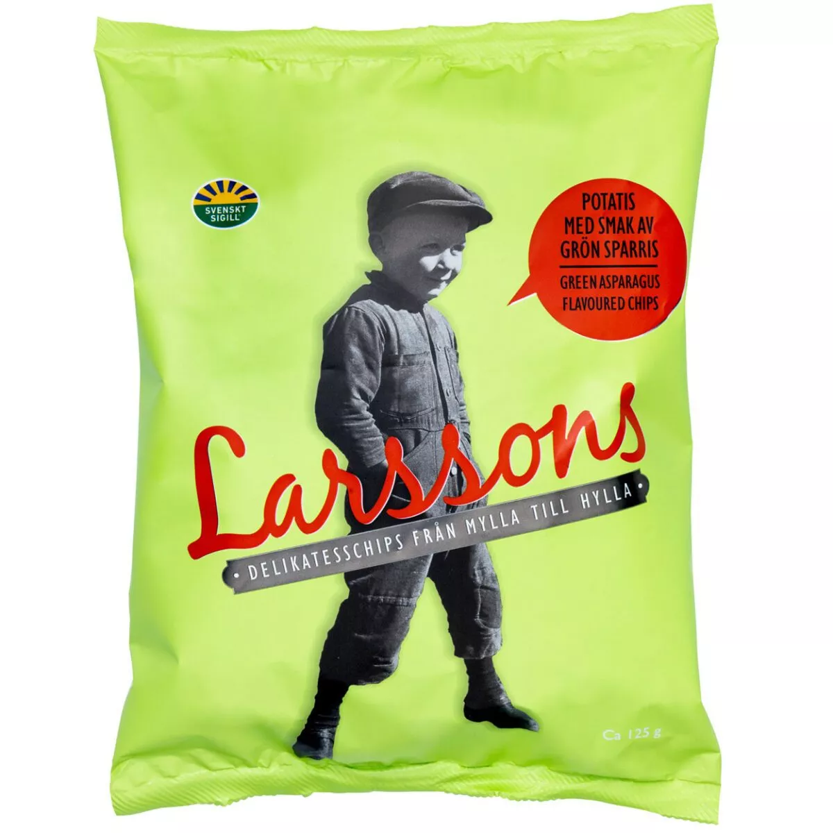 Larssons Kartoffelchips mit Spargelgeschmack (125g) 1