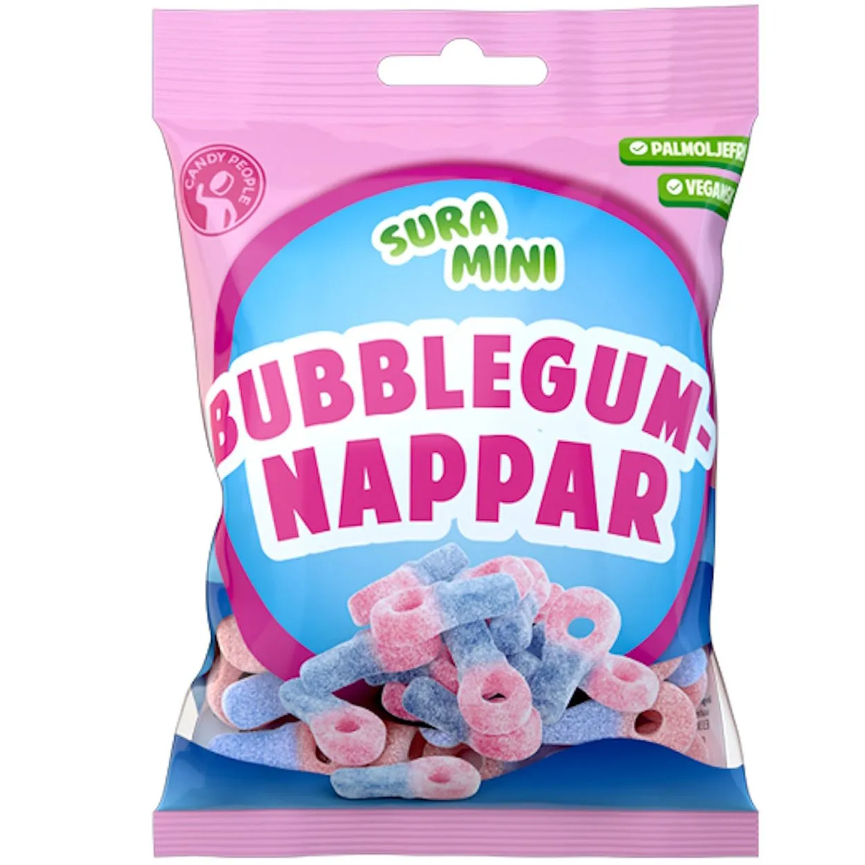 7340146505735CAN-1 Candy People Sura Mini Bubblegum Nappar (70g)