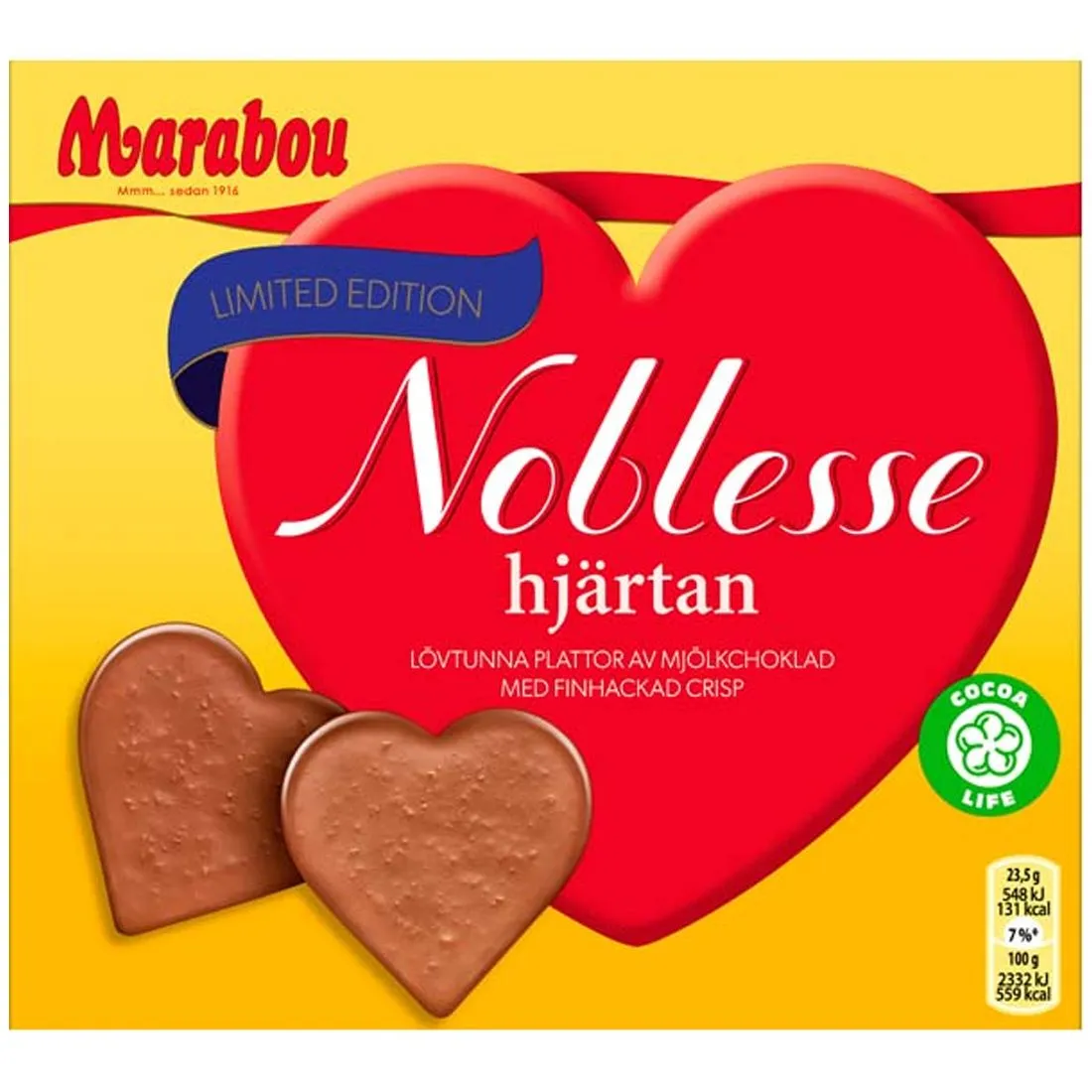 7622210782953MAR-1 Marabou Noblesse Hjärtan (130g)