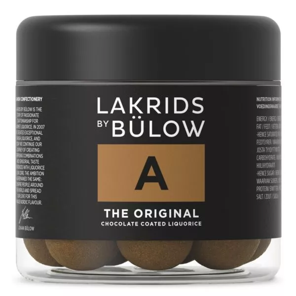 Lakrids by Bülow - A - THE ORIGINAL - LAKRITZE MIT SCHOKOLADENÜBERZUG (125g)