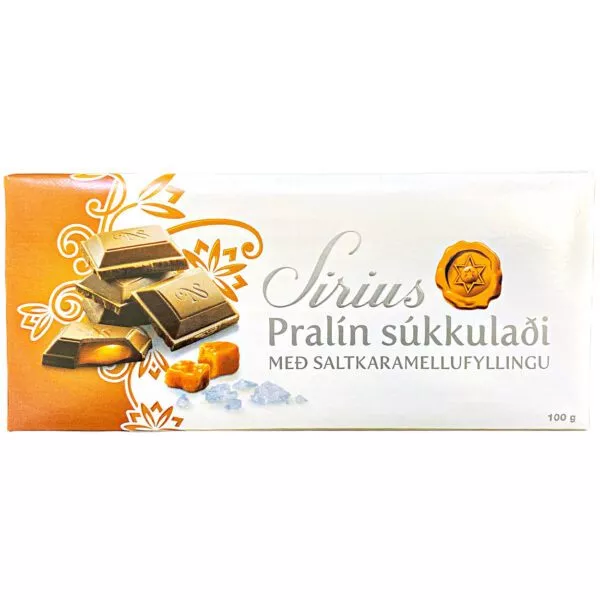 Noi Sirius Rjomasukkuladi Schokolade Praline-Karamell (100g)
