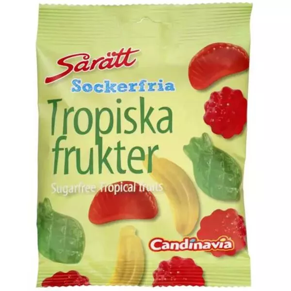 Candinavia Sockerfria Tropiska Frukter - zuckerfrei (80g)