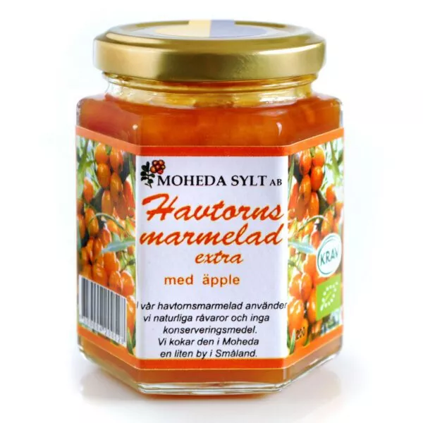 Moheda Organic-Sanddorn-Konfitüre - Havtorns Marmelad extra (200g)