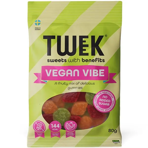 Tweek Vegan Vibe – Fruchtgummi-Mix ohne Zuckerzusatz (80g)