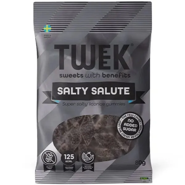 Tweek Salty Salute – Super salzige Lakritz-Gummis (80g)